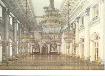 Interiors of the Winter Palace. Nicholas Hall by Konstantin Andreyevich Ukhtomsky